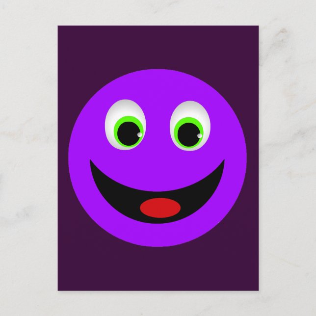 CARTE POSTALE PURPLE FACE HEUREUSE (Devant)