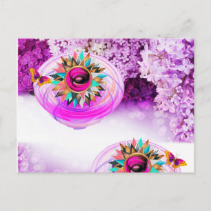 Carte Postale Purple Floral