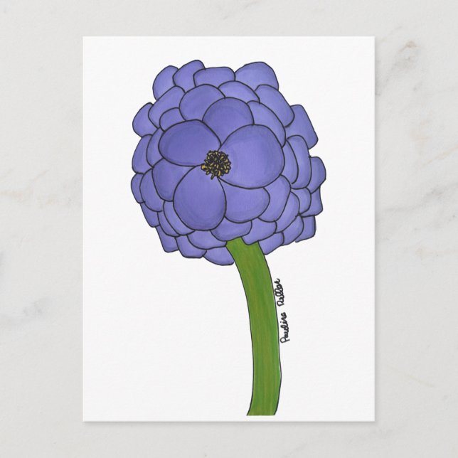 Carte Postale Purple Flower- Blank (Devant)