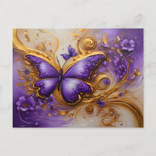 Carte Postale Purple & Gold Butterfly # 2