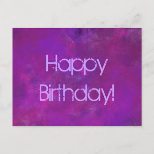 Carte Postale Purple Joyeux Anniversaire avec message