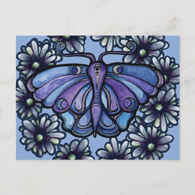 Carte Postale Purple Luna Moth MoonChild Moon Moths              (Devant)