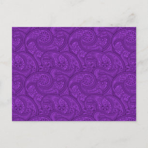 Carte Postale Purple Paisley