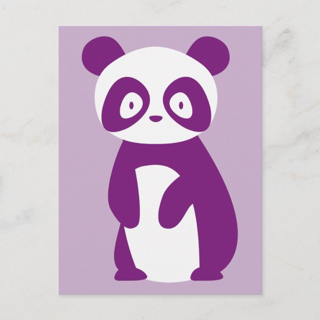 Carte postale Purple Panda (Devant)