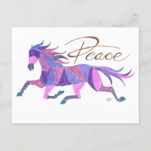 Carte Postale Purple Peace Horse Par Sherry Jarvis