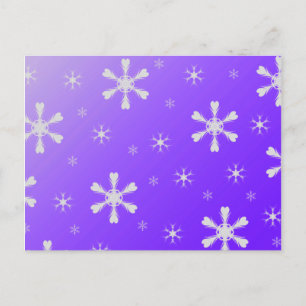 Carte Postale Purple Snowflakes