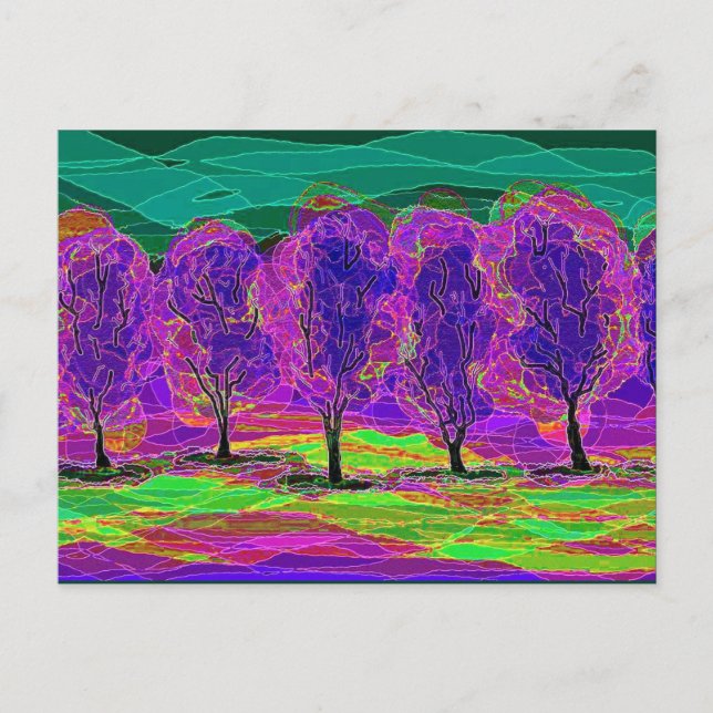 Carte Postale Purple Trees par Mark Edward Westerfield (Devant)