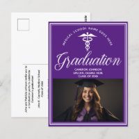 Purple White Médicale School Photo Party