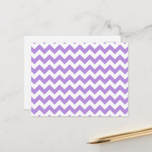 Carte Postale Purple Zigzag, Purple Chevron, Motif géométrique