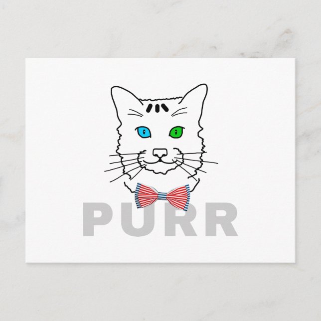 Carte Postale Purr de chat (Devant)