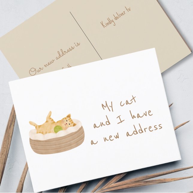 Carte Postale Purr-parfaitement Déplacé, Notre Nouvelle Adresse (Créateur téléchargé)
