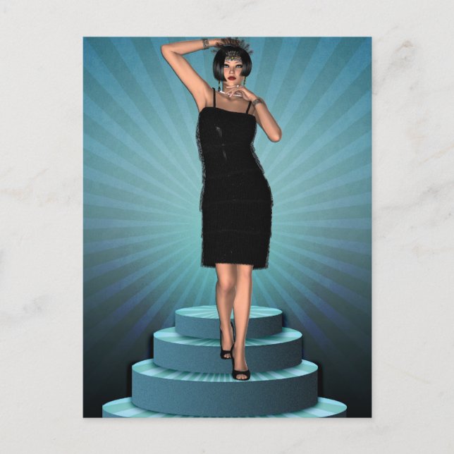 Carte Postale Putting KRW sur le rabat Ritz Deco (Devant)