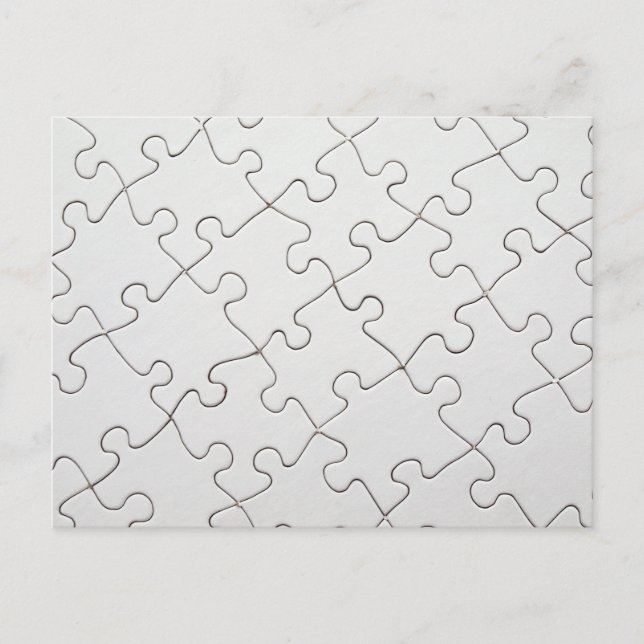 Carte Postale Puzzle blanc (Devant)