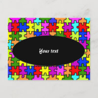 Carte postale 'Puzzle coloré'