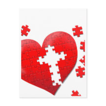 Puzzle de coeur d'amour chrétien