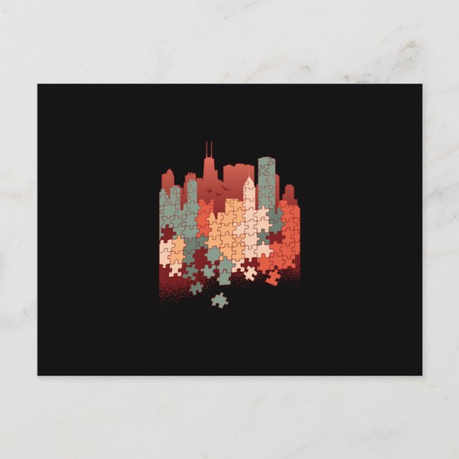 Carte Postale Puzzle urbain (Devant)