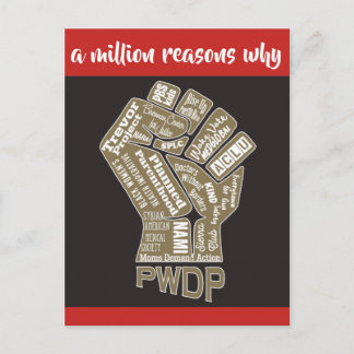Carte Postale PWDP $1M Fist Postcard