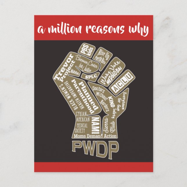Carte Postale PWDP $1M Fist Postcard (Devant)