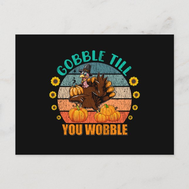 Carte Postale Pyjama de Thanksgiving assorti pour enfants de la  (Devant)