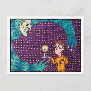 Carte postale "Pyjamas de soie jaune"