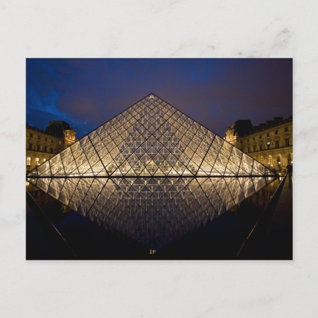 Carte Postale Pyramide du Louvre par l'architecte I.M. Pei à (Devant)