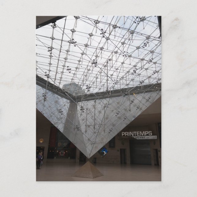 Carte Postale Pyramide inversée au Musée du Louvre, Paris (Devant)