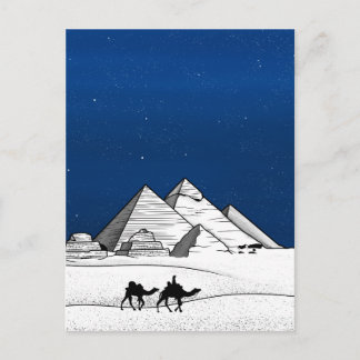 Carte Postale Pyramide noire et blanche Égypte