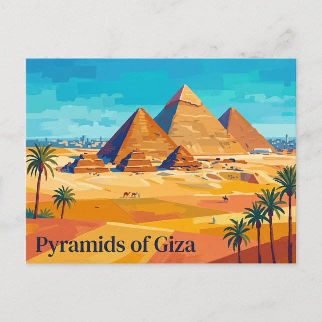 Carte Postale Pyramides de Gizeh Égypte (Devant)