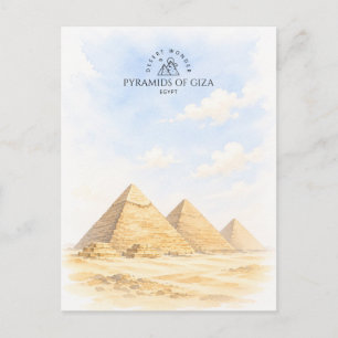 Carte Postale Pyramides de Gizeh Égypte Architecture Paysage