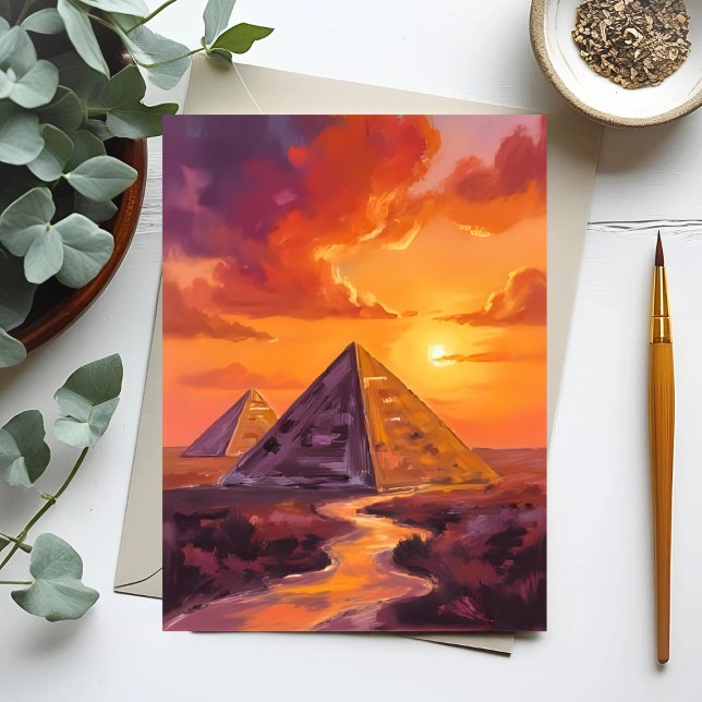 Carte Postale Pyramides d'Égypte Sunset Travel (Créateur téléchargé)