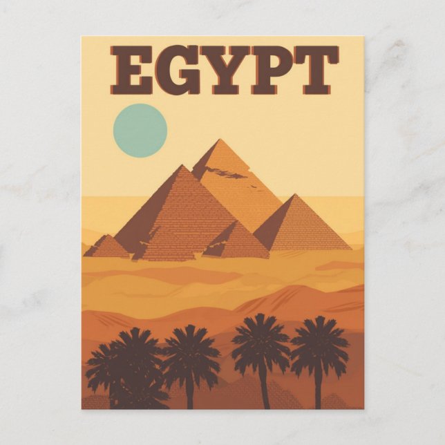 Carte Postale Pyramides du désert d'Égypte (Devant)