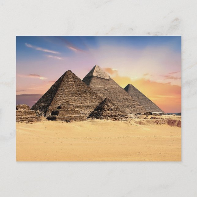 Carte Postale Pyramides en Egypte Photo (Devant)