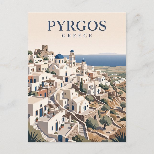 Carte Postale Pyrgos Grèce (Devant)