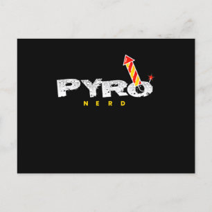 Carte Postale Pyro Nerd Firework Rocket Pyrotechnie