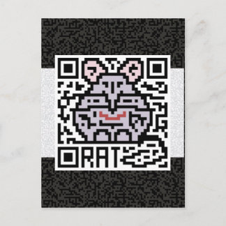 Carte Postale QR Code du rat