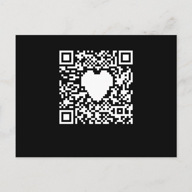 Carte Postale QR code generator with a heart (Devant)
