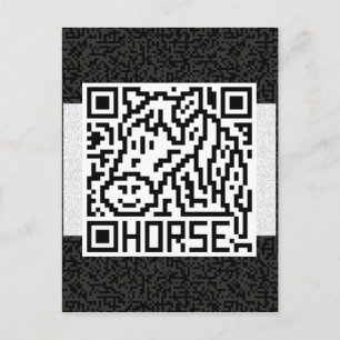 Carte Postale QR Code le cheval