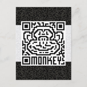 Carte Postale QR Code le singe