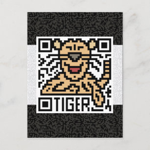 Carte Postale QR Code le tigre
