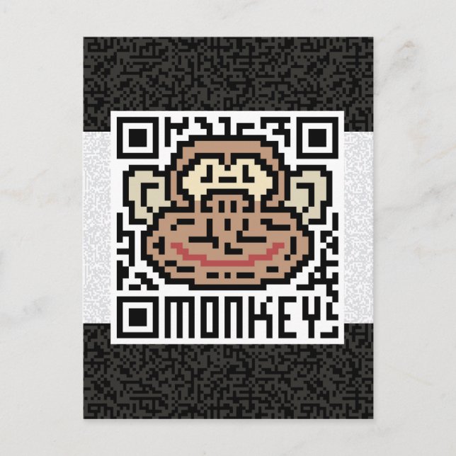 Carte Postale QR Code the Monkey (Devant)
