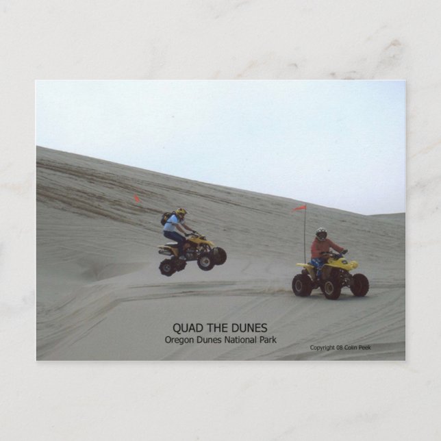 Carte Postale Quad The Dunes Oregon Coast Sand Fun 4 Wheel (Devant)