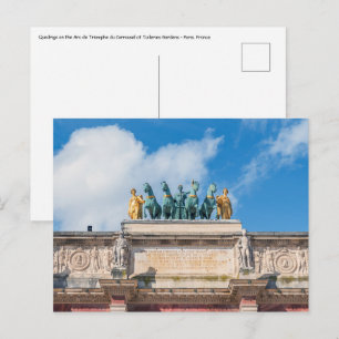 Carte Postale Quadriga sur Arc de Triomphe du Carrousel - Paris