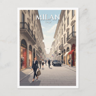 Carte Postale Quadrilatère de la Mode Milan Italie