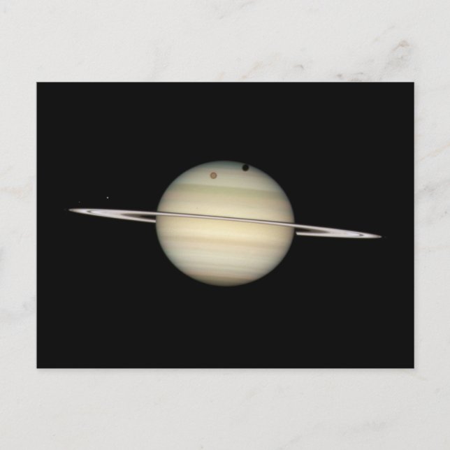 Carte Postale Quadruple transit de la Lune de Saturne (Devant)