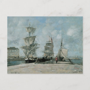 Carte Postale Quai à Honfleur, 1865