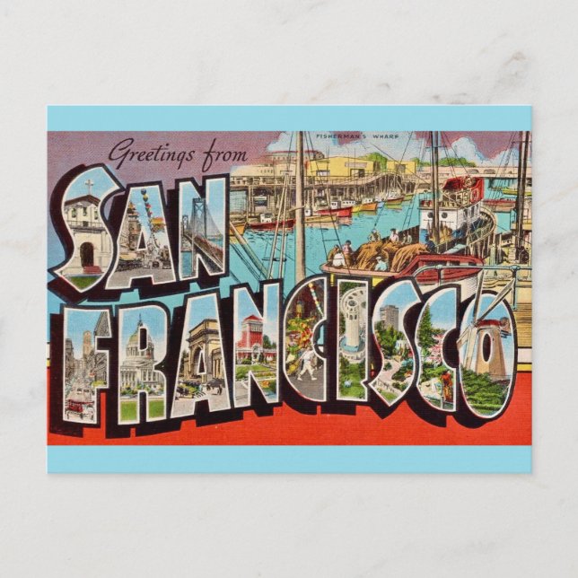 Carte Postale Quai des Pêcheurs de San Francisco (Devant)