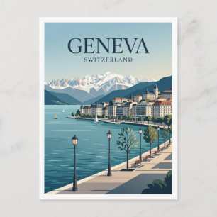 Carte Postale Quai du Mont-Blanc Genève Suisse