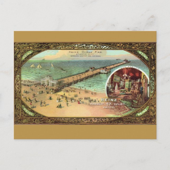 Carte Postale Quai vintage Atlantic City (Devant)