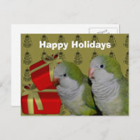 Carte postale Quaker Parrot Christmas Holiday