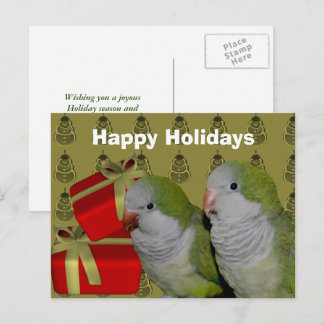 Carte postale Quaker Parrot Christmas Holiday